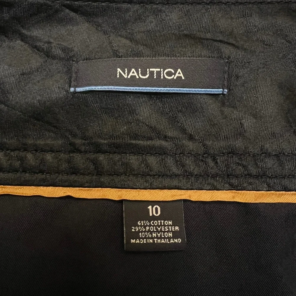 Nautica Navy Blue Pleated Hem Euro Summer Preppy Tennis Golf Mini Skirt Size 10
